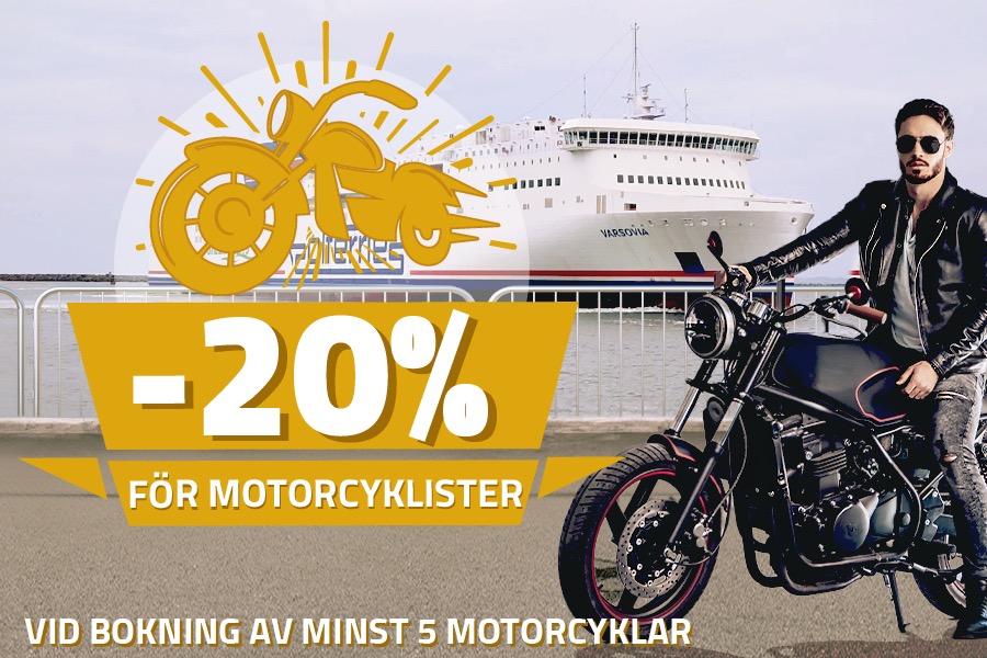 20% rabatt för motorcyklister